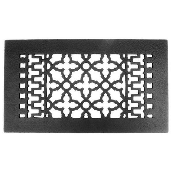 Acorn Mfg Acorn GRBBG 12" x 6" Cast Iron Decorative Grille - Black GRBBG - main